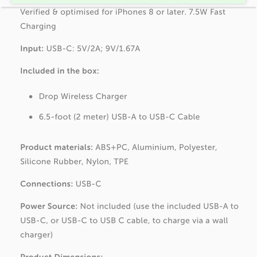 Native Union Rose Drop Wireless iPhone Charger